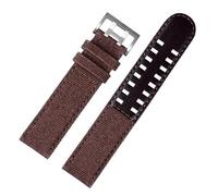 JZWCHQ Botthip de cuero lienzo compatible con caqui de color caqui reloj H760250 H68201993 H7060596 Nylon Watchband Men Sport Sport 20 mm 22 mm (negro-negro, 22 mm)