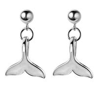 JZWCHQ boucles d'oreilles Dames, S925 Boucles D'Oreilles Style Art Coréen Boucles D'Oreilles Queue de Sirène Tempérament Boucles D'Oreilles Mignonnes Perles Légèresargent