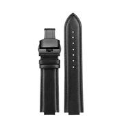 JZWCHQ Caca Cowhide Leather Watch Strap Compatible con edificio EFB-680D-2A ECB-10D CORREA DE CUERO DE CUERO MENTRA MENTRANTE Pulsera de interfaz convexa de 14 mm (Black Black B)