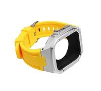 JZWCHQ Caja de metal de correa de reloj de silicona colorida, para SE 9 8 7 6 5 4 series 40 mm 41 mm 44 mm 45 mm Reloj reemplazar Modificación de banda Kit de bricolaje