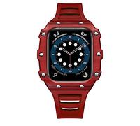 JZWCHQ Caja+estuche de fibra de carbono para 41 mm 45 mm 44 mm Kit de modificación de 44 mm Banda de banda Pulseras de negocios para iWatch 8 7 SE 6 5 4