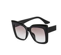 JZWCHQ Cat'S Eye Big Frame Big Fashion Fashion Street Gafas de Sol Decorativas de Sol y Mujeres Vacaciones al Aire Libre (Color: B, Tamaño: 1)