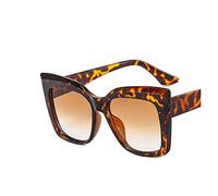 JZWCHQ Cat'S Eye Big Frame Big Fashion Fashion Street Gafas de Sol Decorativas de Sol y Mujeres Vacaciones al Aire Libre (Color: B, Tamaño: 1)