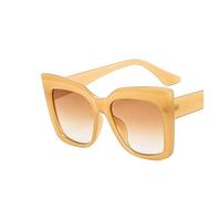 JZWCHQ Cat'S Eye Big Frame Big Fashion Fashion Street Gafas de Sol Decorativas de Sol y Mujeres Vacaciones al Aire Libre (Color: B, Tamaño: 1)