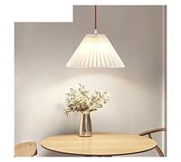 JZWCHQ Chaner, lámparas colgantes nórdicas de iluminación creativa de iluminación plisada dormitorio Chaner para la sala de estar de restaurante decoración del hogar (luz tricromática) (blanco frío