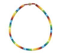 JZWCHQ Collar Colgante Cadena Hombres Mujeres Joyería Boho Wave Beads Cuerda Cadenas Collar para s