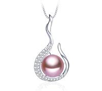 JZWCHQ Collar Colgante de Perlas Mujeres Dama Regalo de Agua Dulce Natural Moda Fina