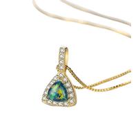 JZWCHQ Collar colgante triangular para mujer exquisita fiesta Choker Tres colores joyas hechas en China, A
