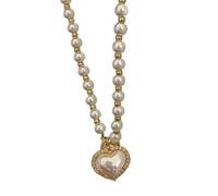 JZWCHQ Collar con colgante de cadena para hombre y mujer, collar con colgante de corazón para mujer