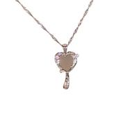 JZWCHQ Collar con colgante de espejo mágico para mujer, gargantilla dulce, accesorio de color, joyería de moda, accesorios de moda, regalo creativo