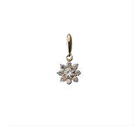 JZWCHQ Collar con colgante de flor de sol chapado en cristales pavé de 14 quilates para mujer, exquisitos accesorios de joyería, fabricado en China, Gold 40CM