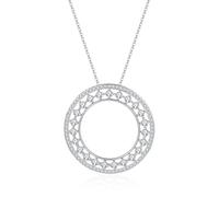 JZWCHQ Collar con colgante redondo con incrustaciones de cristal fino, collar con colgante para mujer, collar de moda, collares de joyería para mujer