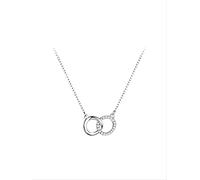 JZWCHQ Collar de Colgante de Encanto de Cuentas Dobles de Cristal para Mujeres Joyas de Boda Collar de Gargantilla