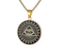 JZWCHQ Collar de Plata de Ley 925 con Ojo de Horus para Hombres y Mujeres, Collar Punk Rock para los Ojos Que Todo lo Ven, Collar Unisex de Ojo de Ra, Collar con Colgante de Ojo de Horus Illuminati