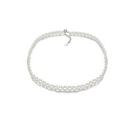 JZWCHQ Collares Collar de Perlas de Agua Dulce 3-3.5 mm Forma de arroz Blanco Joyas de múltiples Capas Joyas Decorativas de joyería Decorativa Pendientes de Mujeres