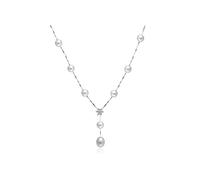 JZWCHQ Collares Collar de Perlas Gypsophila Cadena de clavícula de Agua Dulce Cadena Simple de Regalo de Regalo de San Valentín Regalo para Novia y Esposa Pendientes para Mujeres
