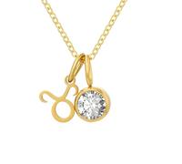 JZWCHQ Collares del Zodíaco para Mujeres y niñas, Collar con Colgante Doble de constelación de Piedra Natal, Collares de 12 Constelaciones, Collar de Saturno,