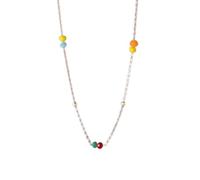 JZWCHQ Collivable colorido collar de cadena de varios niveles para las mujeres regalos de joyería hechos en China, A