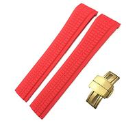 JZWCHQ Coloridas bandas de reloj de goma fluoria para Patek Philippe 5164A 5167A Aquanaut Series Butterfly Buckle 21 mm Silicona Correa