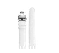 JZWCHQ Compatible con una serie de vamos Correa de cuero marrón azul blanco YRS403 412 402G Bandas de extremo curvado Matretería de la banda de relojes de 21 mm de 21 mm (A01-Brown-B017)