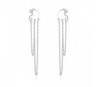 JZWCHQ Corazón Long Chain Tassel Dangle Pendientes para Mujeres