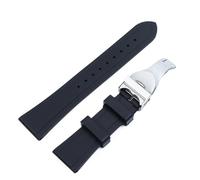 JZWCHQ Correa de 20 mm de 22 mm Corcha impermeable Silicona suave Banda de oro Pediera de oro plateado para Tudor T17 PRC100 Correa