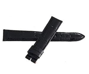 JZWCHQ Correa de banda de cuero de cocodrilo negro de 16 mm de Locman Women