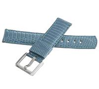 JZWCHQ Correa de banda de reloj de cuero azul claro de 21 mm de Locman Men con hebilla plateada