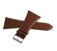 JZWCHQ Correa de banda de reloj de cuero marrón de 36 mm de Locman Men's con hebilla plateada