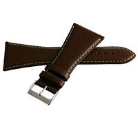 JZWCHQ Correa de banda de reloj de cuero marrón oscuro de 36 mm de Locman Men con hebilla plateada