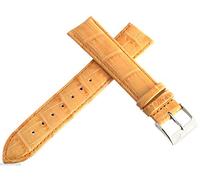 JZWCHQ Correa de banda de reloj de cuero naranja unisex de 20 mm de 20 mm