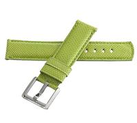 JZWCHQ Correa de banda de reloj de cuero verde luz de 21 mm de Locman Men con hebilla plateada