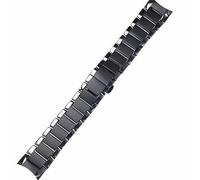 JZWCHQ Correa de cerámica de fuego liso negro de 22 mm de 24 mm para el reloj Armani AR1451AR1452AR1475AR1474 Banda de pulsera de pulsera de correa