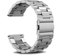 JZWCHQ Correa de reloj 18 mm 22 mm 20 mm Coritas de acero inoxidable de la banda de reloj universal para Galaxy Watch Gear S3 Compatible Frontier Classic S2 S2 (Color: Plata, Tamaño: S3 o 22 mm)
