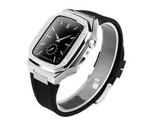 JZWCHQ Correa de reloj de acero inoxidable y estuche, para banda de 44 mm de banda de metal, para la serie iwatch 9 8 7 6 SE 5 4 3 2 1 Correa 38 mm de 40 mm ReplacEmenat