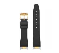 JZWCHQ Correa de reloj de fluoruber de arco compatible con Tudor Black Bay M79230R M79363N Banda de reloj 20 21 mm de 22 mm Pulsera FKM para hombres (Endinglink-Gold, 22 mm)