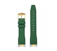 JZWCHQ Correa de reloj de fluoruber de arco compatible con Tudor Black Bay M79230R M79363N Banda de reloj 20 21 mm de 22 mm Pulsera FKM para hombres (Endinglink-Gold, 22 mm)