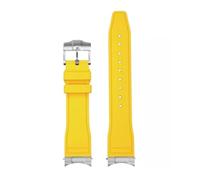 JZWCHQ Correa de reloj de fluoruber de arco compatible con Tudor Black Bay M79230R M79363N Banda de reloj 20 21 mm de 22 mm Pulsera FKM para hombres (Endinglink-Gold, 22 mm)