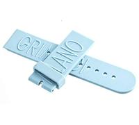 JZWCHQ Correa de reloj de goma azul claro de 22 mm para hombre