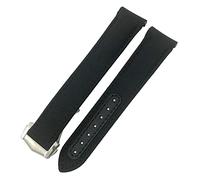 JZWCHQ Correa de reloj de lienzo de nylon de 19 mm de 19 mm para Omega 300 AT150 Fabric Aqua Terra 150 Azul 21 mm 22 mm Banda de vigilancia