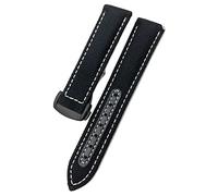 JZWCHQ Correa de reloj de lienzo de nylon de 19 mm de 19 mm para Omega 300 AT150 Fabric Aqua Terra 150 Azul 21 mm 22 mm Banda de vigilancia