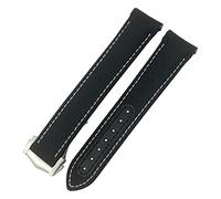 JZWCHQ Correa de reloj de lienzo de nylon de 19 mm de 19 mm para Omega 300 AT150 Fabric Aqua Terra 150 Azul 21 mm 22 mm Banda de vigilancia