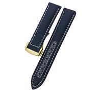 JZWCHQ Correa de reloj de lienzo de nylon de 19 mm de 19 mm para Omega 300 AT150 Fabric Aqua Terra 150 Azul 21 mm 22 mm Banda de vigilancia