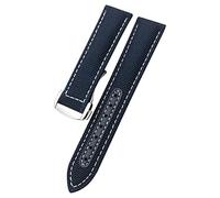 JZWCHQ Correa de reloj de lienzo de nylon de 19 mm de 19 mm para Omega 300 AT150 Fabric Aqua Terra 150 Azul 21 mm 22 mm Banda de vigilancia