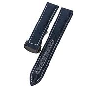 JZWCHQ Correa de reloj de lienzo de nylon de 19 mm de 19 mm para Omega 300 AT150 Fabric Aqua Terra 150 Azul 21 mm 22 mm Banda de vigilancia
