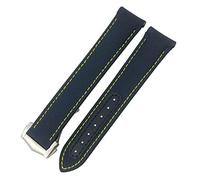 JZWCHQ Correa de reloj de lienzo de nylon de 19 mm de 19 mm para Omega 300 AT150 Fabric Aqua Terra 150 Azul 21 mm 22 mm Banda de vigilancia
