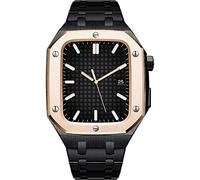 JZWCHQ Correa del kit de modificación+Caso para banda de 44 mm de 45 mm de pulsera de retrofit de metal de 45 mm de pulsera de modernización para iWatch 8 7 5 4 SE Band