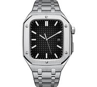 JZWCHQ Correa del kit de modificación+Caso para banda de 44 mm de 45 mm de pulsera de retrofit de metal de 45 mm de pulsera de modernización para iWatch 8 7 5 4 SE Band