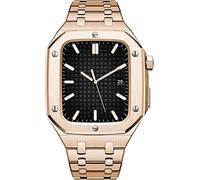 JZWCHQ Correa del kit de modificación+Caso para banda de 44 mm de 45 mm de pulsera de retrofit de metal de 45 mm de pulsera de modernización para iWatch 8 7 5 4 SE Band