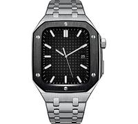 JZWCHQ Correa del kit de modificación+Caso para banda de 44 mm de 45 mm de pulsera de retrofit de metal de 45 mm de pulsera de modernización para iWatch 8 7 5 4 SE Band